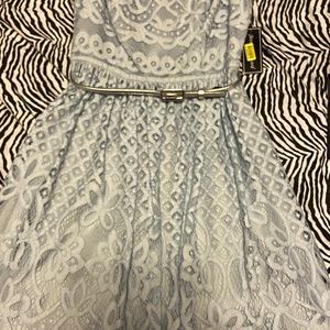 NWT Baby Blue Lace Dress Size 8
